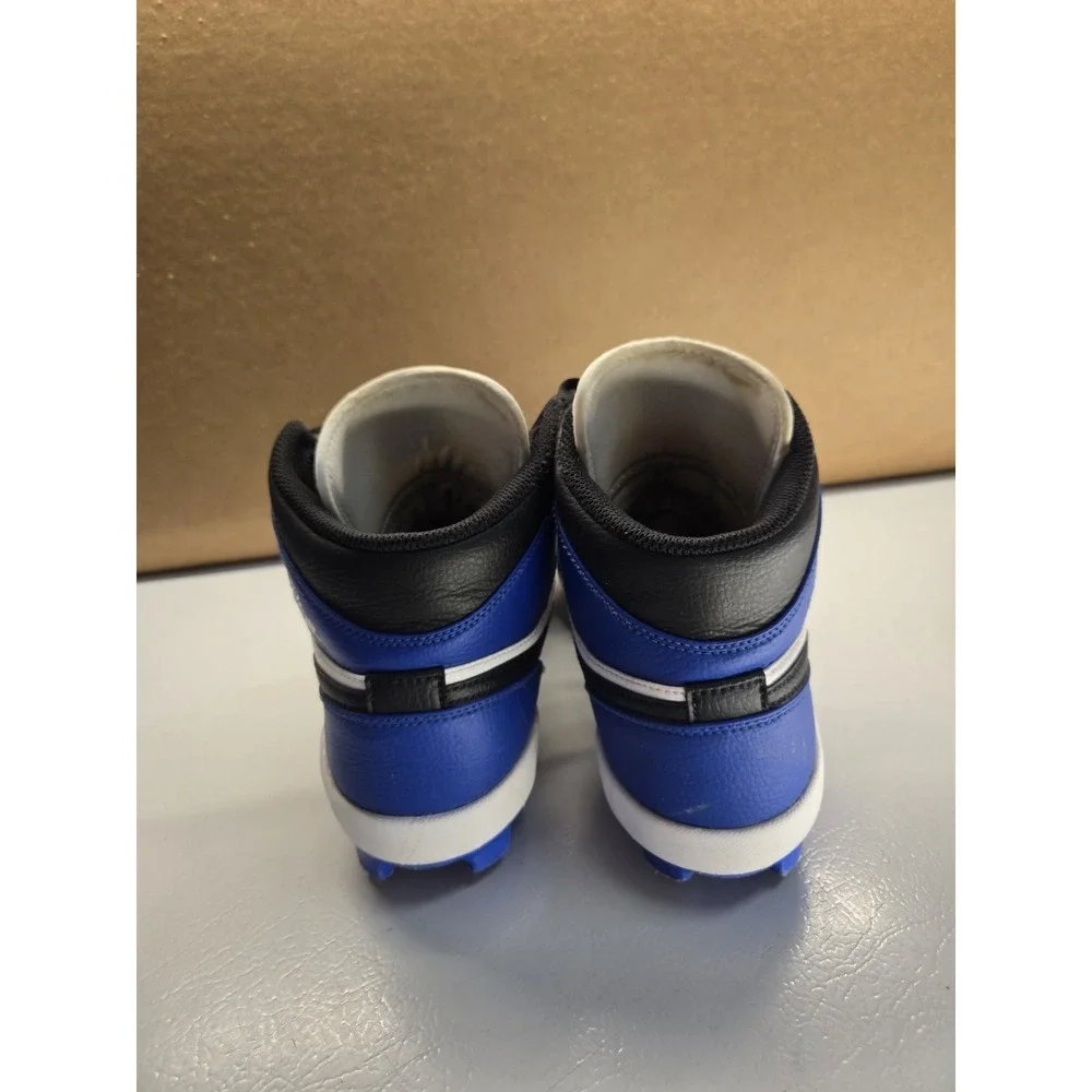 Air Jordan 1 Retro MCS Baseball Cleats Blue Black White Mens 9 AV5354-411